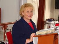 Pastor Donna preaching at the Pastor's conference in Falisbad, Pakistan