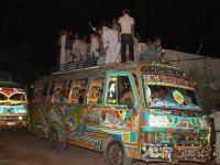 They came by the bus loads - packed inside and look they are on the tops of the buses so "hungry" to hear the Word of God at the Healing Crusade!