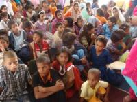 Pastor Donna teaching the children